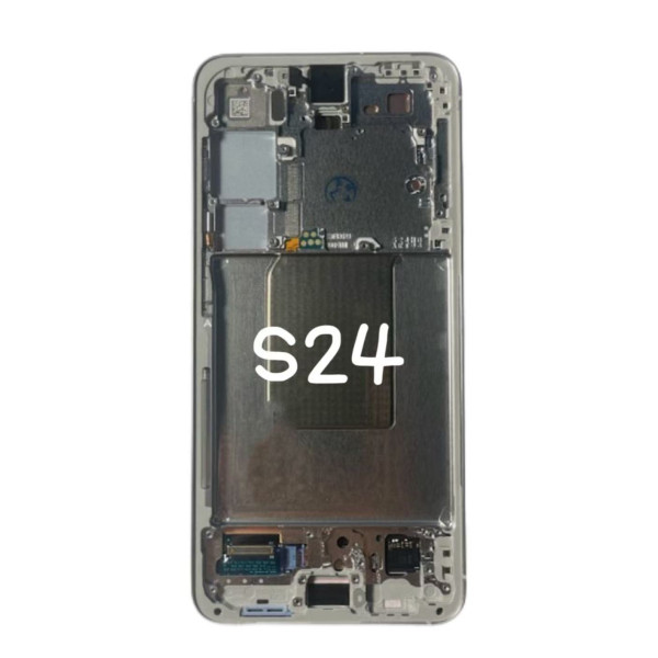 Pantalla Completa Original Servicepack Para Samsung Galaxy S24 (SM-S921B) Con Marco PLATA