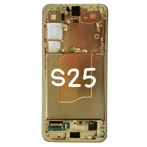 Pantalla Completa Original Servicepack Para Samsung S25 /S931 Con Marco Oro