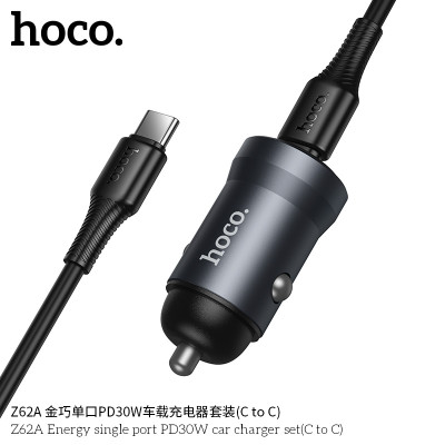 Hoco. Z62A Cargador Coche 30W (C-C）