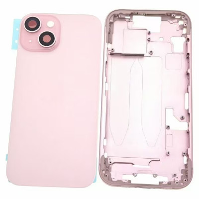 Chasis Con Tapa Trasera Para Iphone 15 Rosa