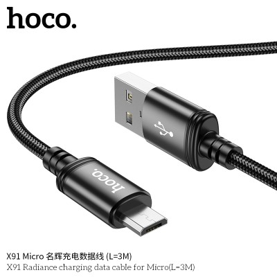 Hoco X91 Cable De Datos De Carga Radiance Para Micro L3M