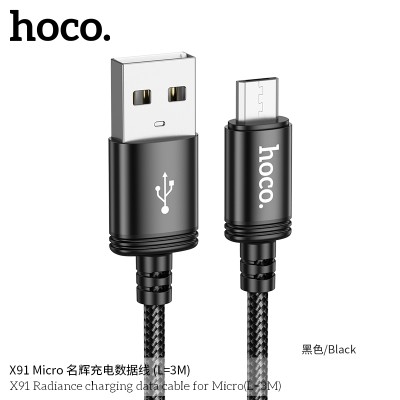 Hoco X91 Cable De Datos De Carga Radiance Para Micro L3M