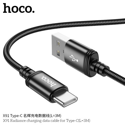 Hoco X91 Cable De Datos De Carga Radiance Para Tipo C L3M