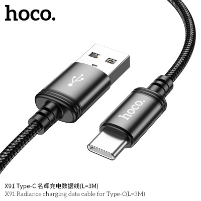 Hoco X91 Cable De Datos De Carga Radiance Para Tipo C L3M