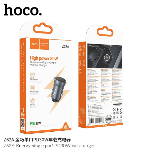 Hoco. Z62A Cargador Coche Rapido PD30W
