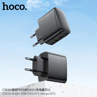 Hoco. CS63A Cargador PD65W (1A1C) Hoco. CS63A Cargador PD65W (1A1C)