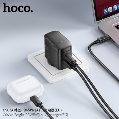 Hoco. CS63A Cargador PD65W (1A1C) Hoco. CS63A Cargador PD65W (1A1C)