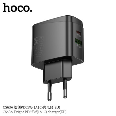 Hoco. CS63A Cargador PD65W (1A1C) Hoco. CS63A Cargador PD65W (1A1C)