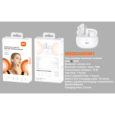 Sio T04 Auricular TWS BT 7h ANC+ENC Sio T04 Auricular TWS BT 7h ANC+ENC
