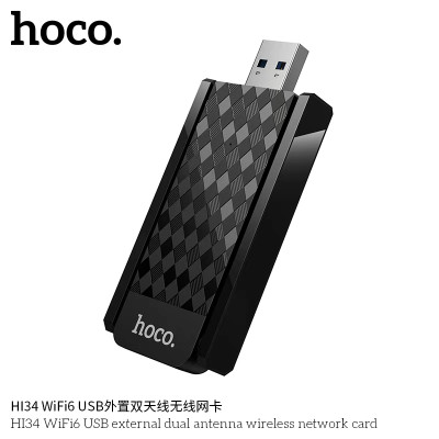 Hoco. HI34 Tarjeta Red Inalambrica WiFi6 Hoco. HI34 Tarjeta Red Inalambrica WiFi6