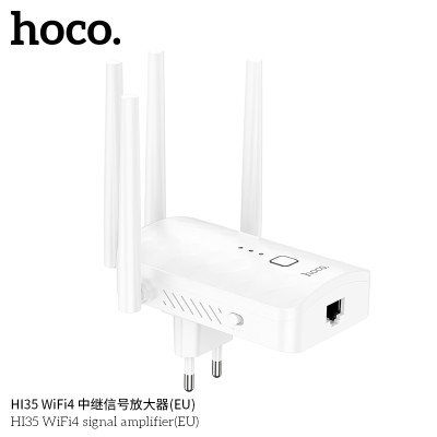 Hoco. HI35 Repetidor/Amplificador WiFi4 Hoco. HI35 Repetidor/Amplificador WiFi4