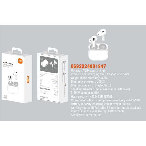 Sio. T03 Auriculares Inalambricos TWS 7h ANC+ENC