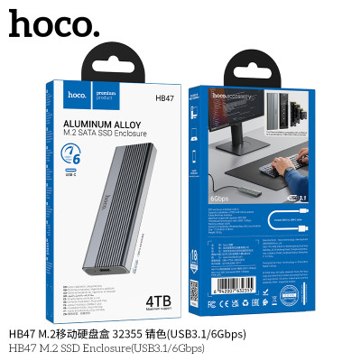 Hoco. HB47 Carcasa Discoduro M.2 (USB3.1/6Gbps) Hoco. HB47 Carcasa Discoduro M.2 (USB3.1/6Gbps)