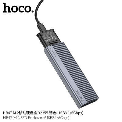 Hoco. HB47 Carcasa Discoduro M.2 (USB3.1/6Gbps) Hoco. HB47 Carcasa Discoduro M.2 (USB3.1/6Gbps)