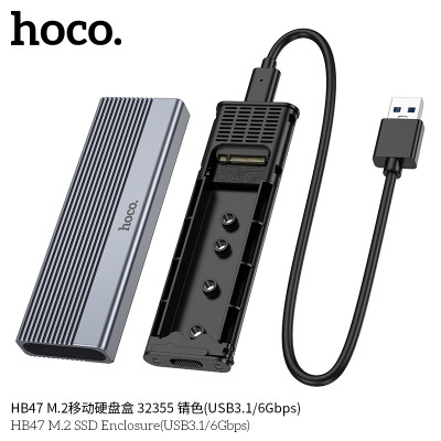 Hoco. HB47 Carcasa Discoduro M.2 (USB3.1/6Gbps) Hoco. HB47 Carcasa Discoduro M.2 (USB3.1/6Gbps)