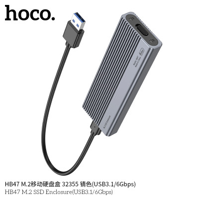 Hoco. HB47 Carcasa Discoduro M.2 (USB3.1/6Gbps) Hoco. HB47 Carcasa Discoduro M.2 (USB3.1/6Gbps)