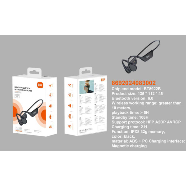 Sio. X7 Auriculares Deportivos Osea IPX8 5h