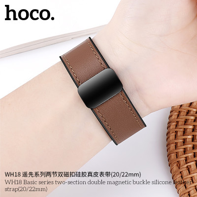 Hoco. WH18 Correa Silicona Y Cuero 2in1 Magnetico (20/22mm) Hoco. WH18 Correa Silicona Y Cuero 2in1 Magnetico (20/22mm)