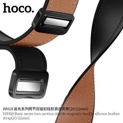 Hoco. WH18 Correa Silicona Y Cuero 2in1 Magnetico (20/22mm) Hoco. WH18 Correa Silicona Y Cuero 2in1 Magnetico (20/22mm)