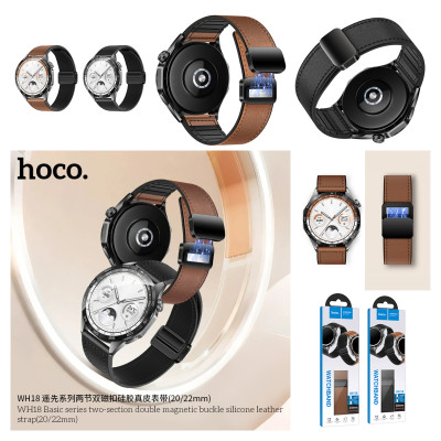Hoco. WH18 Correa Silicona Y Cuero 2in1 Magnetico (20/22mm) Hoco. WH18 Correa Silicona Y Cuero 2in1 Magnetico (20/22mm)
