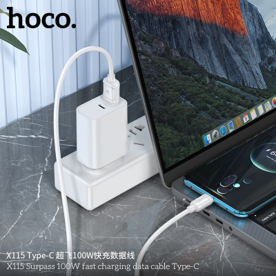 Hoco. X115 Cable Carga/Datos 100W (USB-C) Hoco. X115 Cable Carga/Datos 100W (USB-C)