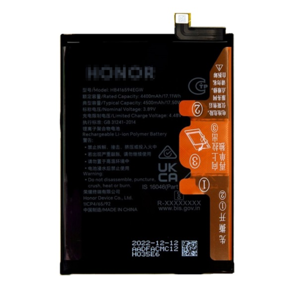 Bateria Para Huawei Honor 200 Lite / 90 Lite 5G / X8A / X8B -Hb416594Egw