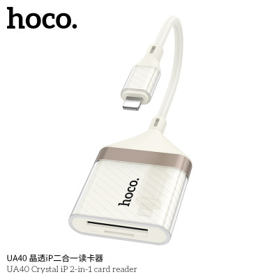 Hoco. UA40 Adaptador iP 2IN1 Tarjeta