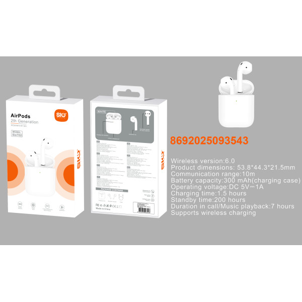 Sio. T02 Auriculares Inalambricos TWS 7h