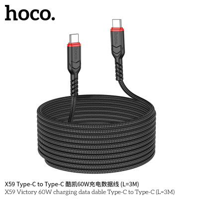 Hoco. X59 Cable Carga/Datos PD60W (C-C) 3M