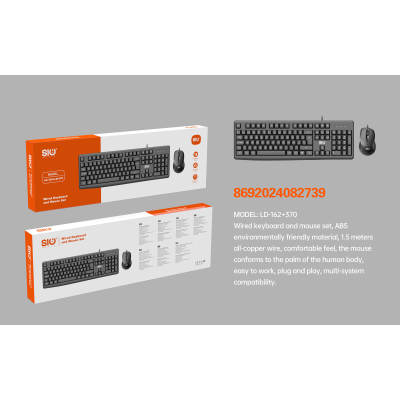 Sio LD162+LD370 Teclado Español+Raton (Con Cable)