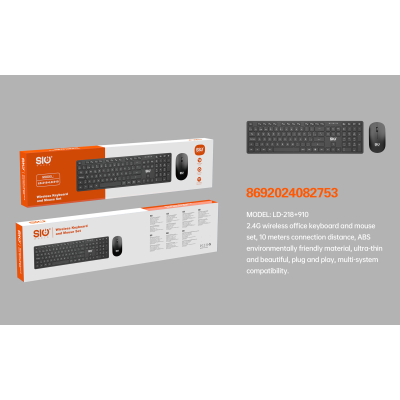 Sio LD218+LD910 Teclado Español+Raton (Inalambrico)