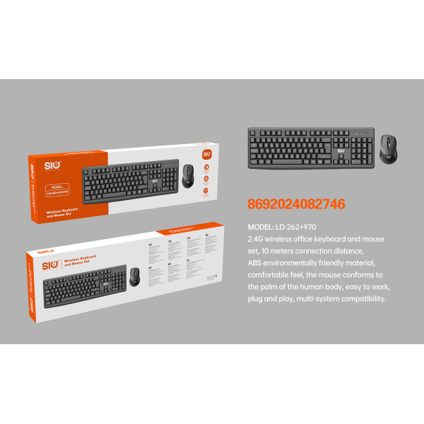 Sio LD262+LD970 Teclado Español+Raton (Inalambrico)