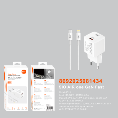 Sio SD23 Cargador Rapido Gan20W (C-iP)