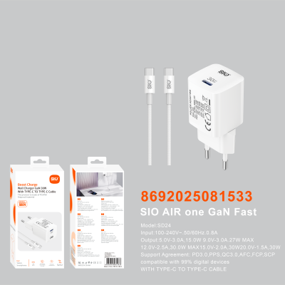 Sio SD24 Cargador Rapido Gan30W (C-C)