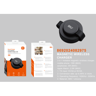 Sio MW02 Cargador Inalambrico 3iN1