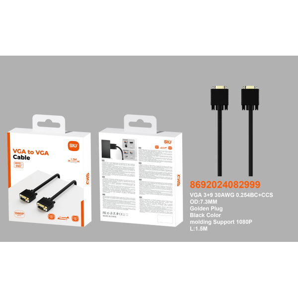 Sio SN-07 Cable VGA A VGA 1080P 1.5M