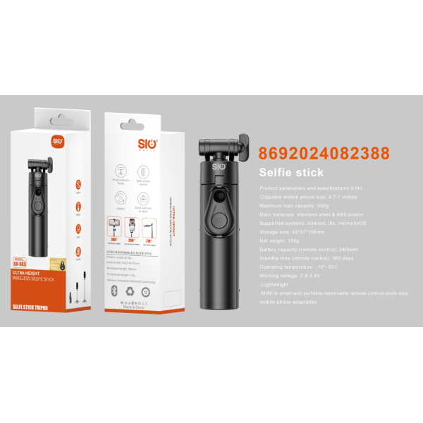 Sio SO-S03 Palo Selfie 3iN1 Inalambrico