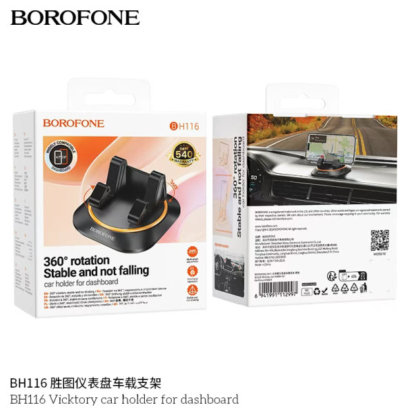 BOROFONE BH116 Soporte Coche (Pegar)