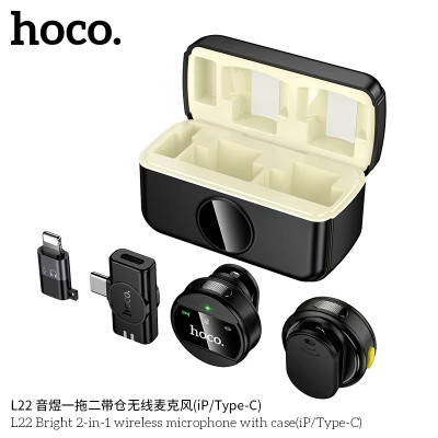 Hoco. L22 2iN1 Microfono Inalambrico (iP/Type-C) (ENC）