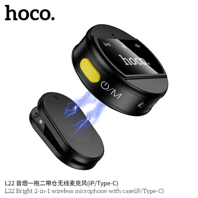 Hoco. L22 2iN1 Microfono Inalambrico (iP/Type-C) (ENC）