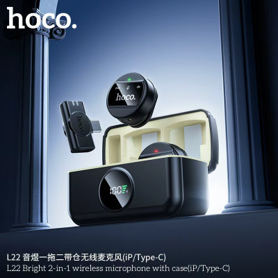 Hoco. L22 2iN1 Microfono Inalambrico (iP/Type-C) (ENC）