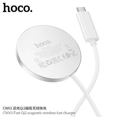 Hoco. CW63 Carga Inalambrica Magsafe (Qi2)