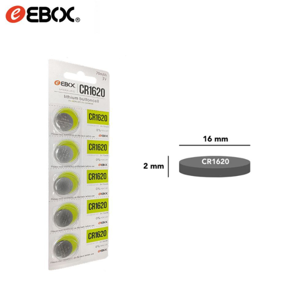 Pila De Boton Cr1620 30V-70Mah 5 Unida