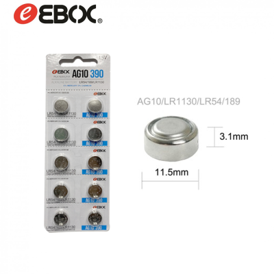 Pila De Boton Ag10/390/Lr54/189/Lr1130 10 Unida