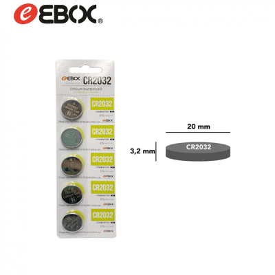 Pila De Boton Cr2032 3V 5 Unida