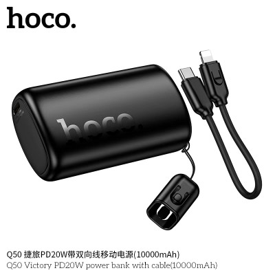 Hoco. Q50 Power Bank Carga Rapida (10000mAh) Con Cable