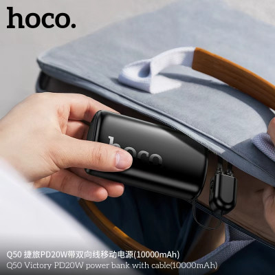 Hoco. Q50 Power Bank Carga Rapida (10000mAh) Con Cable