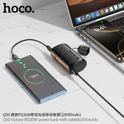 Hoco. Q50 Power Bank Carga Rapida (10000mAh) Con Cable
