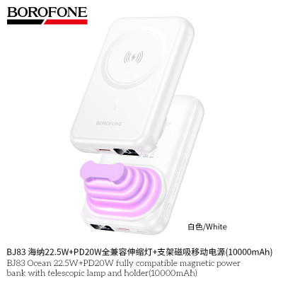 Borofone BJ83 Power Bank Inalambrico+Soporte (10000mAh)