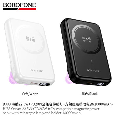 Borofone BJ83 Power Bank Inalambrico+Soporte (10000mAh)